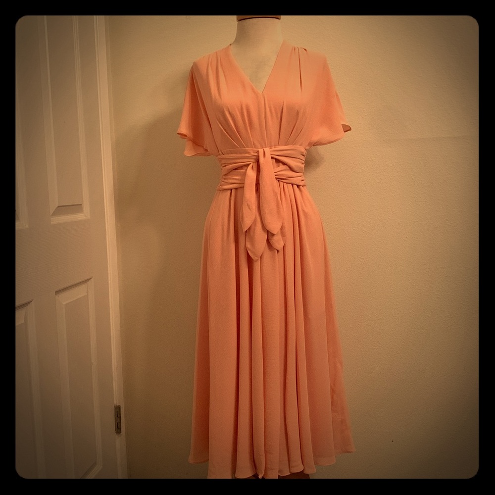 NWT GAL MEETS GLAM tie waist Midi dress